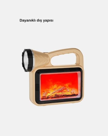 Güneş Enerjili Alev Efektli Lamba Cob Led Su Geçirmez Çok Fonksiyonlu