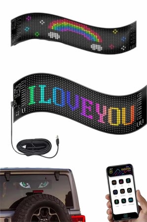 Digital Araba Yazısı Ekran Matrix Büyük Boy 16X96 Matrix Led Panel