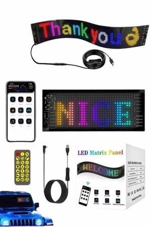 Led Ekran Matrix Panel Büyük Boy 16X96 Araba Yazısı