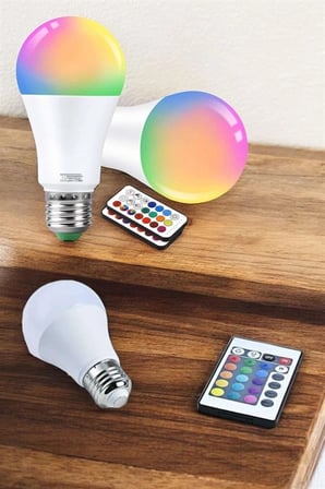Rgb Led Lamba Led Işık Ampul Renk Değiştirebilen 100 Watt