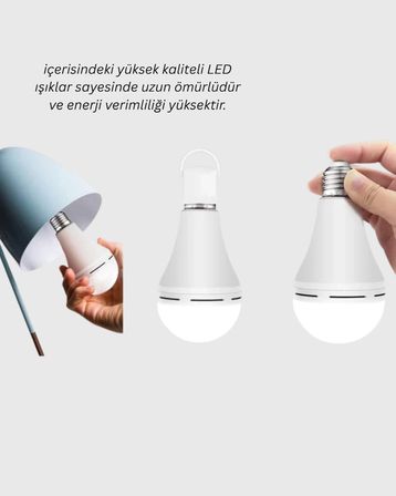 Ev İş Yeri İçin Şarjlı Led Ampul