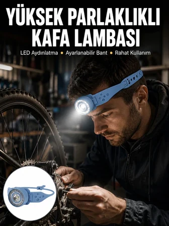 Hafif Taşınabilir Kamp Kafa Lambası Ayarlanabilir Işık Yeni Nesil