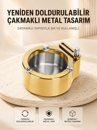 Duman Koku Hava Temizleyici Küllük 2 Katmanlı Filtreli