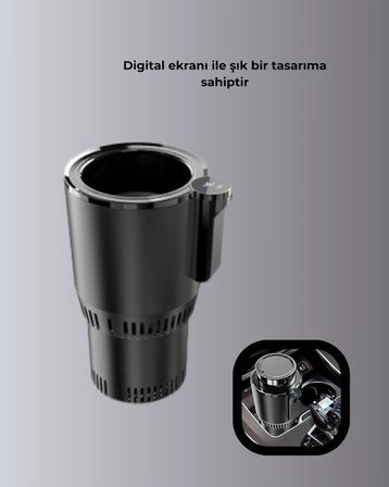 Araç İçi Isıtıcı Soğutucu Bardaklık 60°C Isıtma -4°C Soğutma