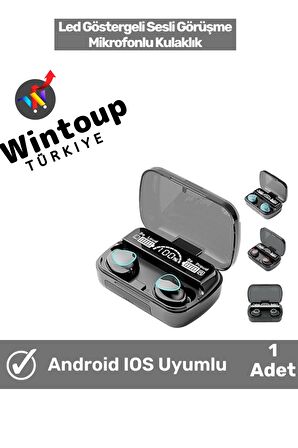 M10 Earbuds Kulak Içi Tws Bluetooth Kulaklık Led Göstergeli Powerbankli Kablosuz Wireless V5.1