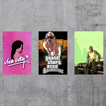 3 lü poster tablo M12