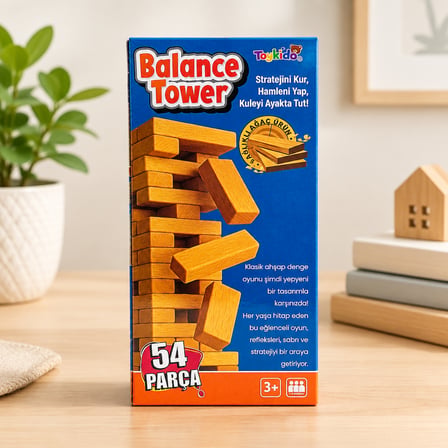 54 Parça Ahşap Denge Oyunu