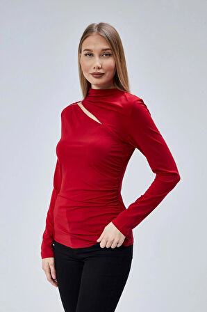 Maison La Femme Kadın Omuz Detaylı Uzun Kollu Bluz