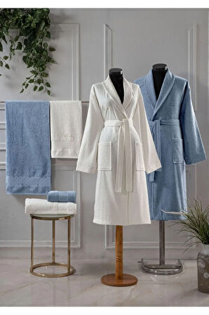 Çeyizlik Aile Bornoz ve Havlu Seti Kutulu