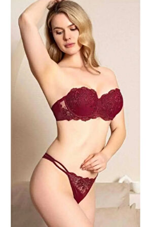 4586 Destekli Straples Sütyen Takım