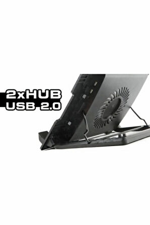 Işıklı Led Fanlı Çift Usb 2.0 Notebook Soğutucu Fan Ergostand M25