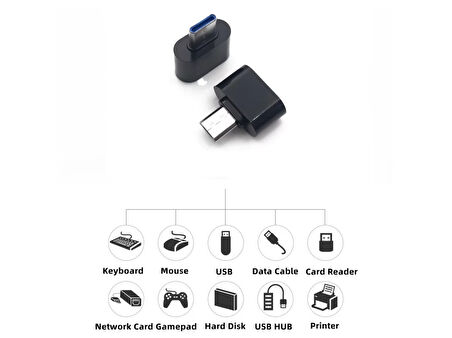 Type C to Usb 3.0 Otg Telefonlara Flash Bellek, Klavye, Yazıcı, Gamepad, Mouse Takma Aparatı