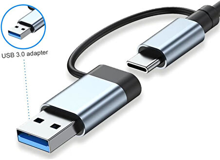 Type-C 7in1 Usb 3.0 Hub, USB/Type-c To USB A, USB C Macbook uyumlu Çevirici,