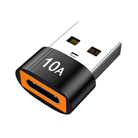 Erkek USB 3.0 TO Dişi Type-C OTG, Ara Aparat, 10 Amper, Data - Şarj Kablosu, Çevirici Dönüştürücü,