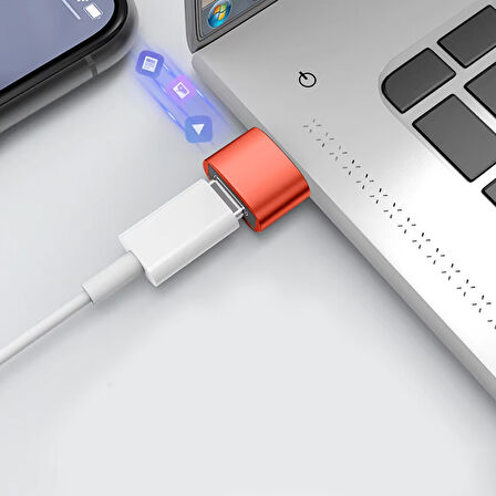 Erkek USB 3.0 TO Dişi Type-C OTG, Ara Aparat, 10 Amper, Data - Şarj Kablosu, Çevirici Dönüştürücü,