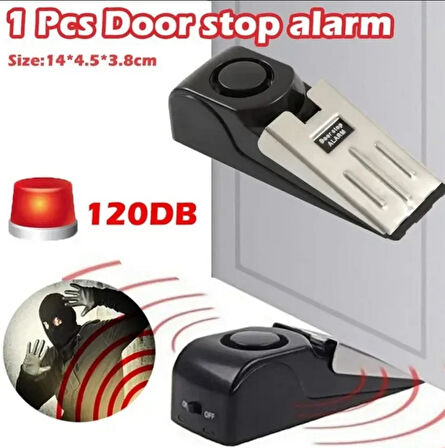 120db Kapı Durdurma Alarmı Titreşimli, Emniyet Kama Kapı Durdurucu,