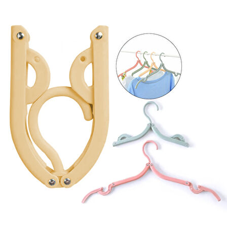 Seyahat İçin Taşınabilir Portatif, Akıllı Katlanabilir Askılık - 5 adet