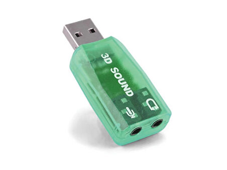 5.1 USB Stereo Ses Adaptörü , Harici Ses Kartı, PC ve Dizüstü Bilgisayar için 3D USB Ses Adaptörü,