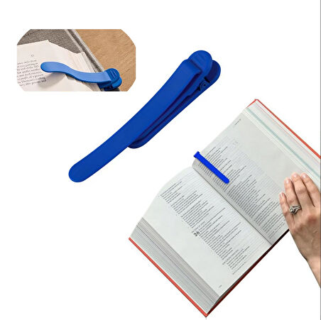 Kitap Okuma Ayracı Silikon, Mavi, 1 Adet,