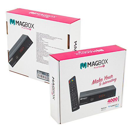 Magbox Pluton S Full HD TKGS'li HDMI-Scart Girişli Kasalı Uydu Alıcısı