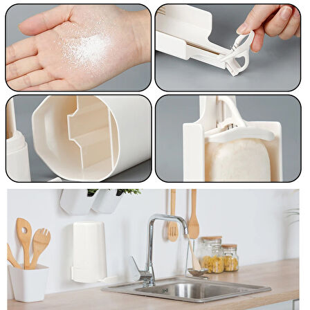 Kalıp Sabun Öğütücü Sabunluk, , sağlam el sabunu, delme gerektirmez, sabun öğütücü, sabun törpüsü, duvar montajı, su geçirmez, mutfak ve banyo için