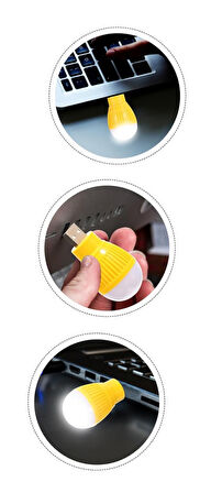 3 Adet, USB, Beyaz, Gece Lambası, Mini Ampul, Aydınlatma, 1,5W, 5V, USB mini ampul, 67x35mm