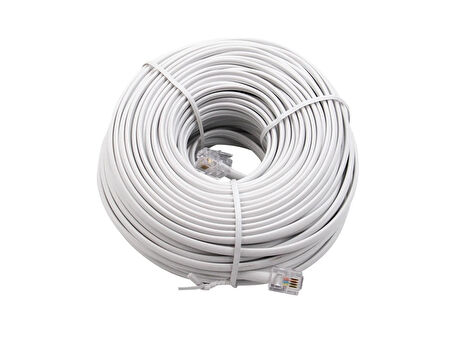 Hazır Telefon Hat Kablosu, İnternet kablosu, 6P/2C, 25 Metre,