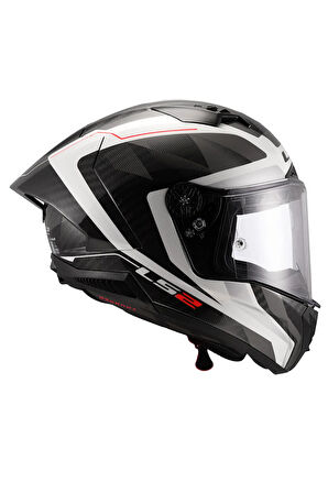 THUNDER KARBON GP AERO RAUTE BEYAZ-GRİ KASK