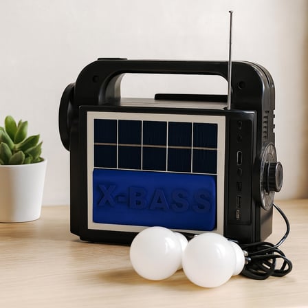Solar 3'Ü 1 Arada El Feneri Radyo Mp3 Bluetooth