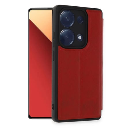 Redmi Note 13 4G Kılıf Flip Cover - Kırmızı