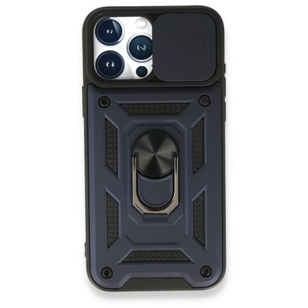Iphone 15 Kılıf Pars Lens Yüzüklü - Lacivert