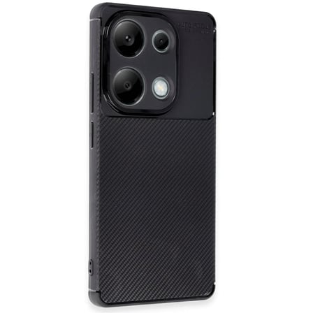 Redmi Note 13 4G Kılıf Auto Focus Karbon Kapak - Siyah