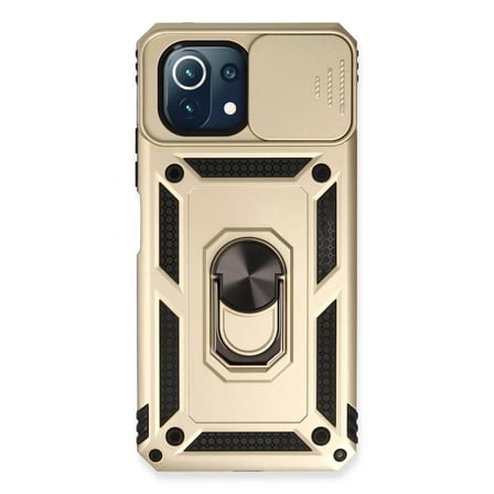 Mi̇ 11 Lite Kılıf Pars Lens Yüzüklü - Gold