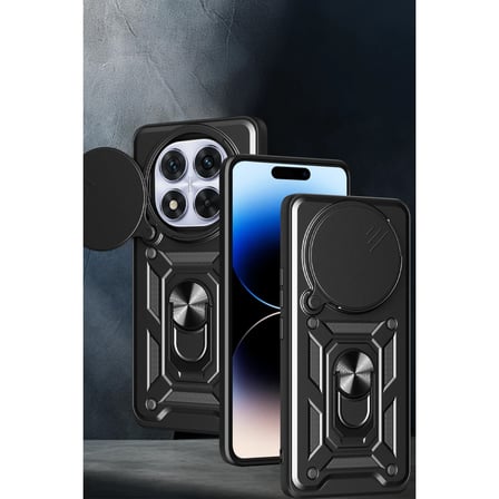 Redmi Note 14 Kılıf Pars Lens Yüzüklü - Kırmızı