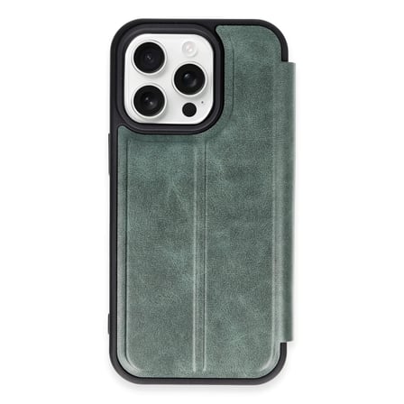 Iphone 14 Kılıf Flip Cover - Koyu Yeşil