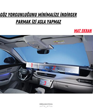 Togg T10X Bilgi Ekran ve Multimedya Uyumlu Mat Ekran Koruyucu