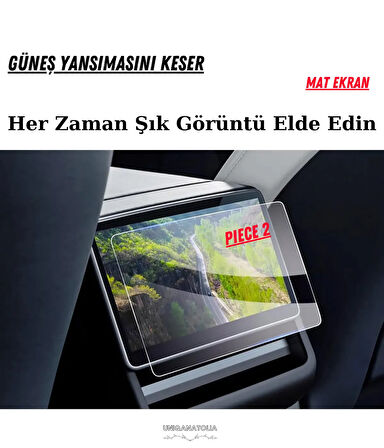 Tesla Model Y Juniper Multimedya ve Arka Ekran Uyumlu Mat Ekran Koruyucu