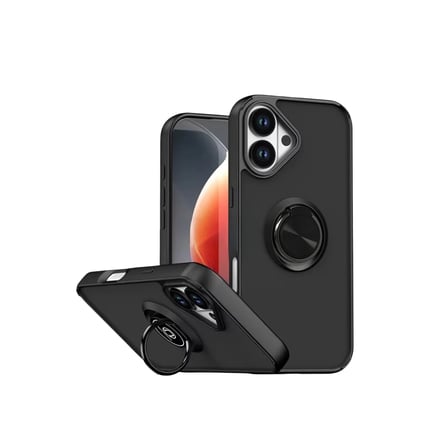 Iphone 17 Montreal Yüzüklü Kapak - Siyah