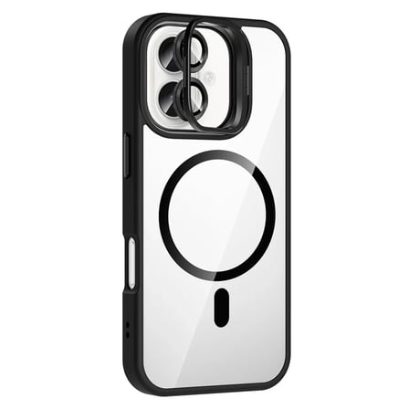 Iphone 16 Remim Lensli Magsafe Standlı Kapak - Siyah