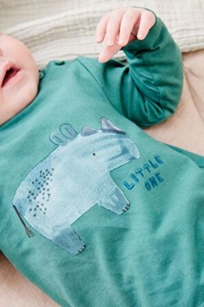 % 100 Pamuklu Deniz Mavisi Kapüşonlu Ceket Body Jogger 3’lü Set