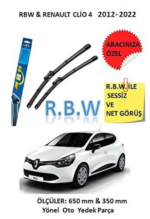 RBW  Renault Clio 4  (2012-2022) Aracınız İçin Özel Muz Tip Silecek Takımı