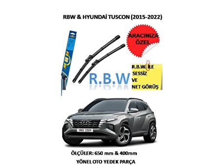 RBW Hyundai Tuscon  (2015-2022)  Hybrid Tip Kancalı Araca Özel Silecek Seti