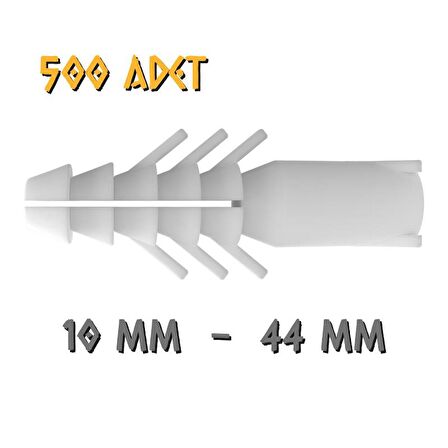 Made Standart Plastik Dübel - No: 10 - 500 Adet