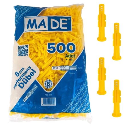 Sarı Roket Dübel 8mm 500lü