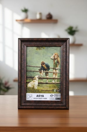 Dekoratif Madrid Bakır 10x15 Camlı Ayaklı Plastik Fotoğraf Çerçevesi