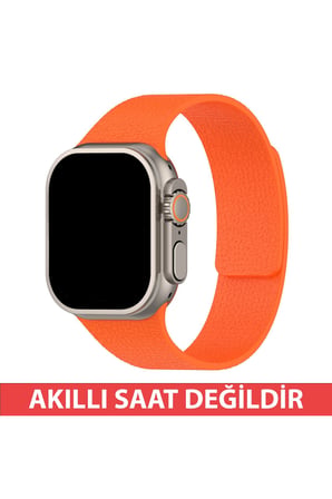 Apple Watch 11 10 42mm 6 7 8 9 10 11 Se Uyumlu 38 40 41mm Uyumlu Deri Görünümlü Silikon Mıknatıslı Manyetik Loop Kordon