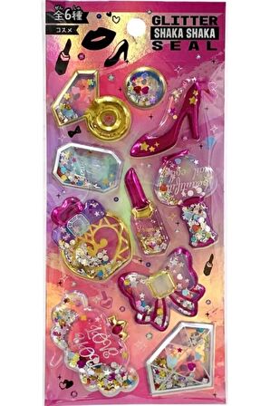 Shining magic model-9 glitter kabartma şeffaf telefon tablet çocuk sticker etiket çıkartma