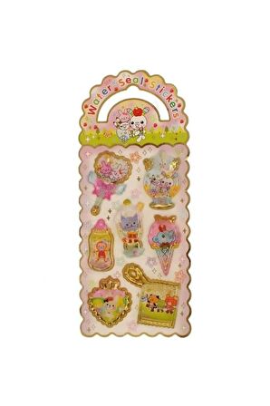 Sulu kabartma model-8 3D trend şekiller çocuk genç telefon tablet defter etiket çıkartma sticker
