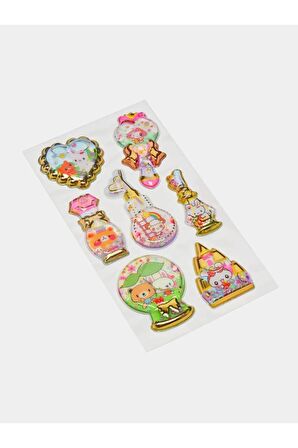 Sulu kabartma model-5 3D trend şekiller çocuk genç telefon tablet defter etiket çıkartma sticker