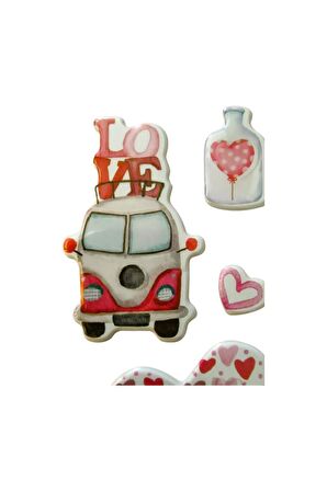 20 X13cm Orta Boy aşk sevgi kalp telefon tablet Puffy genç çocuk kız erkek etiket çıkartma sticker